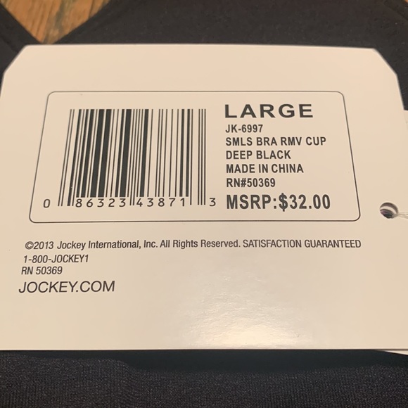 Jockey sports bra. Seamless. Removable cup - Picture 4 of 4